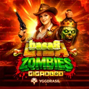 Giga Zombies GigaBlox স্লট গেমের একটি স্ক্রিনশট যেখানে অ্যাজটেক থিম এবং জম্বি চরিত্র দেখা যাচ্ছে।